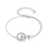 925 Sterling Silver CZ Pavé Setting Bracelet