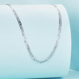 925 Sterling Silver Plated Platinum 45cm Necklace