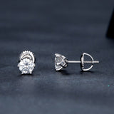 925 Sterling Silver Moissanite Earrings for Women