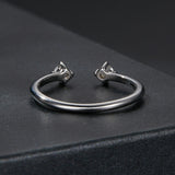 925 Sterling Silver Moissanite Ring Size E for Women
