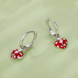 S925 Sterling Silver Enamel Process Pavé Set CZ Earrings