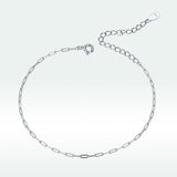925 Sterling Silver & Plated Platinum Bracelet - 17+5cm Length