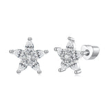925 Sterling Silver Earrings with Pavé CZ Setting