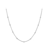 925 Sterling Silver Plated Platinum 45cm Necklace for Women