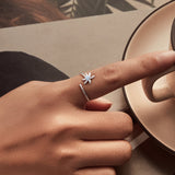 925 Sterling Silver Nano Opal Ring for Women