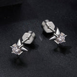 925 Sterling Silver 0.1 Carat Moissanite Earrings for Women