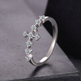 925 Sterling Silver Moissanite 0.15-0.20 Carat Ring for Women, Size 6