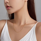 925 Sterling Silver Gold Plated 40cm Necklace for Women