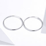 925 Sterling Silver Plated Platinum Earrings 3cm for Women