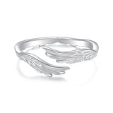 925 Sterling Silver White Gold Plated 0.2cm Ring for Women