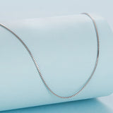 925 Sterling Silver + Plated White Gold Necklace 40cm for Women