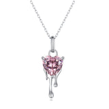 925 Sterling Silver Adjustable Necklace with Pavé Setting CZ & Pendant for Women