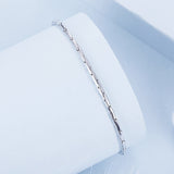 925 Sterling Silver + White Gold Plated Bracelet