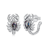 925 Sterling Silver Oxidized Earrings with Pavé CZ for Women