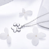 925 Sterling Silver Necklace with SCN Pendant 1.5x1.4cm for Women