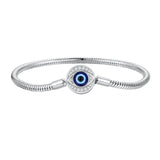 925 Sterling Silver Bracelet with CZ & Resin, Size 17.0