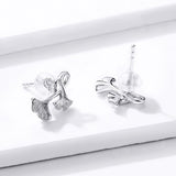 925 Sterling Silver Plated Platinum Wiredrawing Earrings