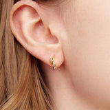 925 Sterling Silver White Gold Plated Earrings