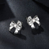 925 Sterling Silver Moissanite Earrings 0.3 cm for Women