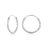 925 Sterling Silver Earrings for Women - White Gold Plated, 2.6*0.2 cm, Style L