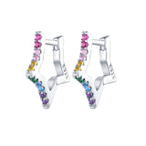 925 Sterling Silver Earrings with Pavé Setting CZ for Women