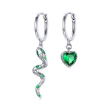 925 Sterling Silver Earrings with Pavé Setting CZ and Plated Platinum