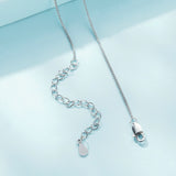 925 Sterling Silver Necklace with Pavé Setting CZ 21*16mm Pendant
