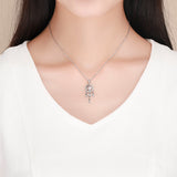 925 Sterling Silver Necklace 36-45cm with Pendant for Women