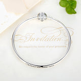 925 Sterling Silver 5.8CM Diameter and 0.3CM Thick Bracelet for Women