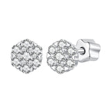 925 Sterling Silver Moissanite 0.15ct/0.027ct Earrings for Women