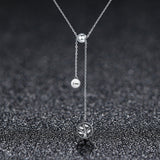 925 Sterling Silver Necklace 42CM Length with 9.5CM Pendant for Women
