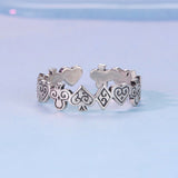 925 Sterling Silver Oxidized Silver 0.5cm Ring