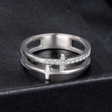 925 Sterling Silver Moissanite Engagement Ring for Women Size 6