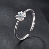 925 Sterling Silver Moissanite Ring Size E for Women
