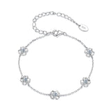 925 Sterling Silver 0.1 Carat Moissanite Bracelet for Women