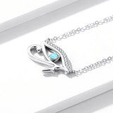 925 Sterling Silver Opal Necklace with CZ and Platinum Plating, Adjustable Length 45cm, Women’s Jewelry