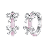 925 Sterling Silver Enamel White Gold Plated Earrings for Women
