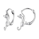 925 Sterling Silver Plated Gold Earrings Size 1.8cm for Women