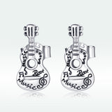 925 Sterling Silver & Oxidized Silver Earrings for Women - 1.3*0.6cm