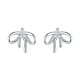 925 Sterling Silver Earrings with Pavé Setting & Oxidized Finish