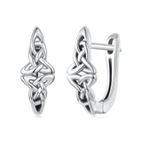 925 Sterling Silver Oxidized Silver Hoop Earrings 1.4*0.5cm for Women