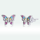 925 Sterling Silver Earrings with Pavé Setting CZ and Oxidized Silver