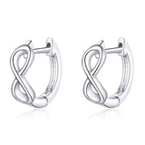 925 Sterling Silver Earrings - 1.2*0.4cm, Platinum Plated for Women