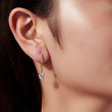925 Sterling Silver Moissanite 1.00 Carat Earrings for Women