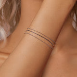925 Sterling Silver & White Gold Plated Bracelet