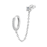 S925 Sterling Silver 3mm Pavé Setting CZ Earrings for Women
