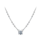925 Sterling Silver 0.5 Carat Moissanite Necklace for Women