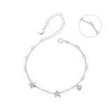 925 Sterling Silver White Gold Plated CZ Bracelet for Women