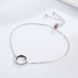 925 Sterling Silver Bracelet 26.5CM with 1.5*1.1CM Pendant for Unisex