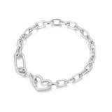 925 Sterling Silver Plated 190mm Bracelet for Women